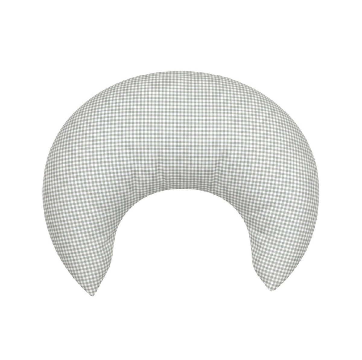Ava & Bear Crescent Nursing Cushion - Sage Micro Gingham