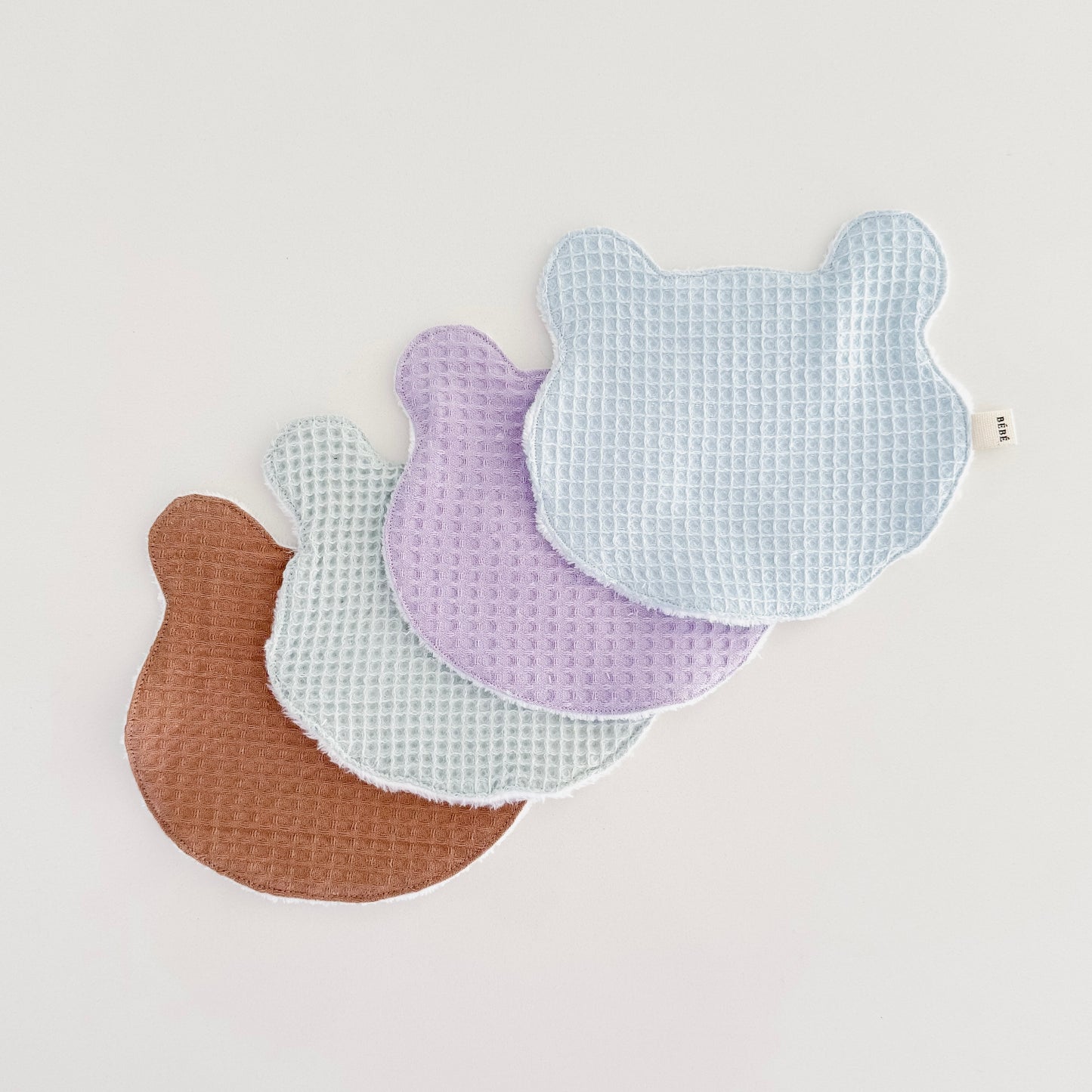 Waffle Bear Wash Cloths