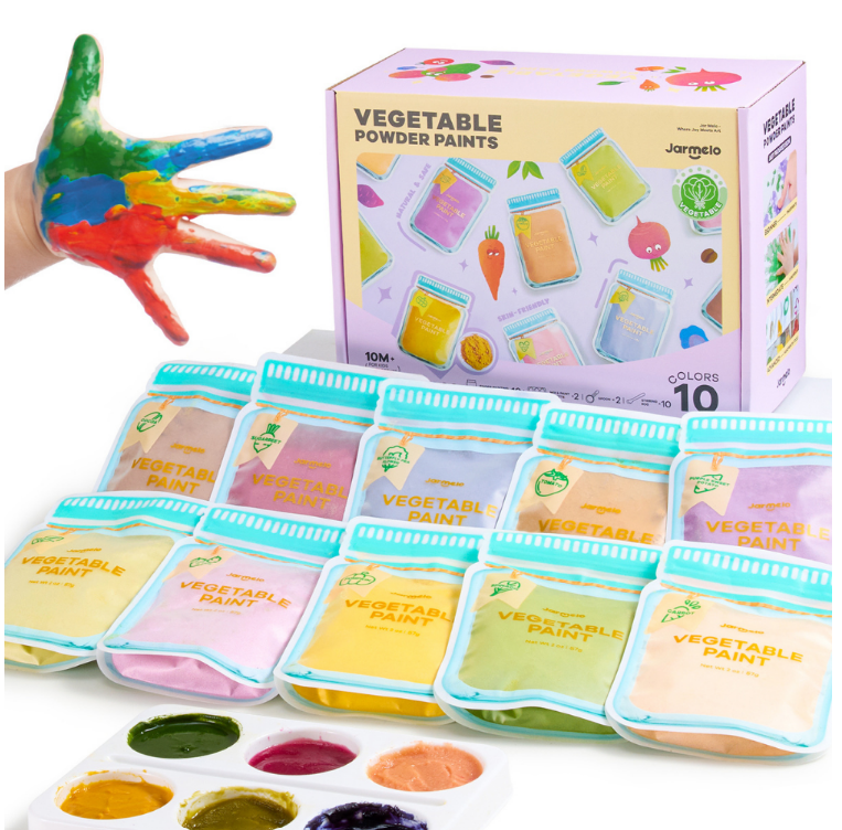 Jar Meló - Baby Safe Vegetable Powder Finger Paint - 10 Colours