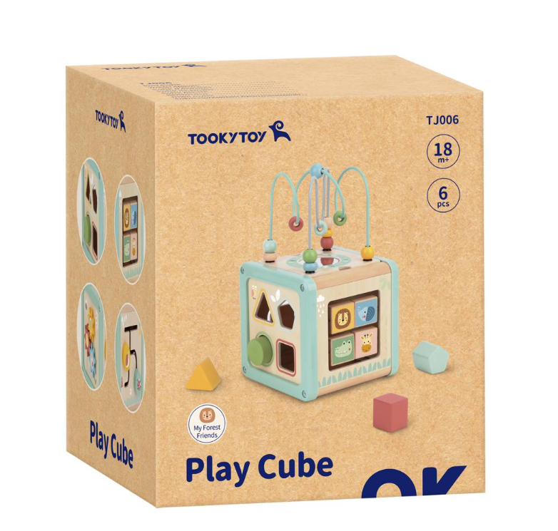 TookyToy - Play Cube Activity Toy: Pastel