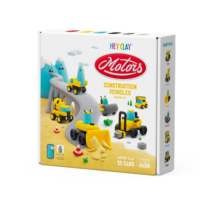 Hey Clay - Modelling Air-Dry Clay - Construction Cars