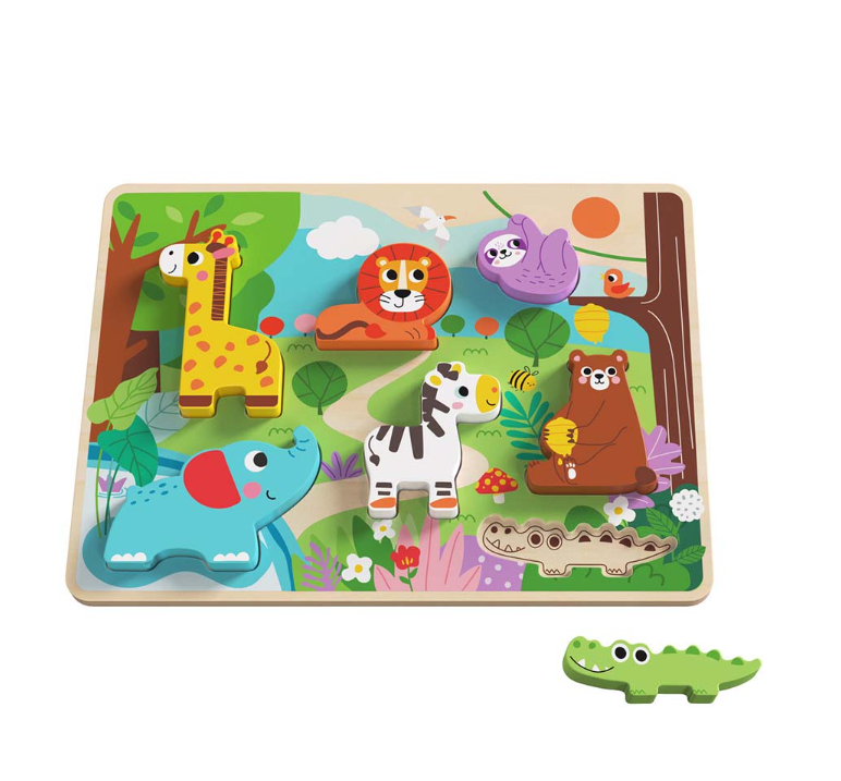 TookyToy - Wooden Chunky Puzzle: Animal