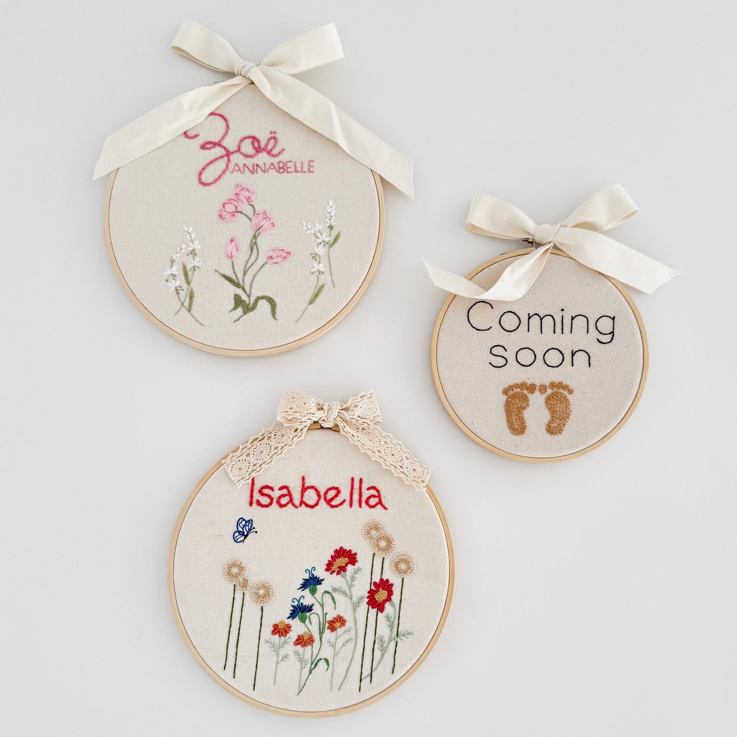 Custom Name Embroidery Hoop