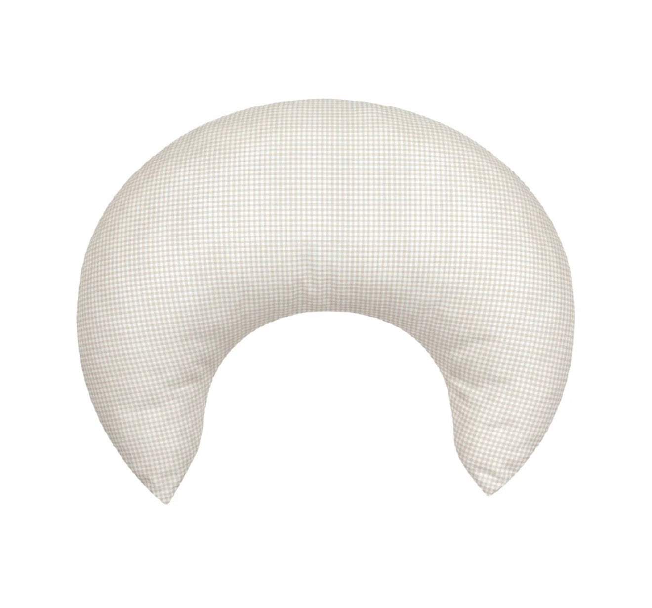 Ava & Bear - Crescent Nursing Cushion: Pearl Gingham