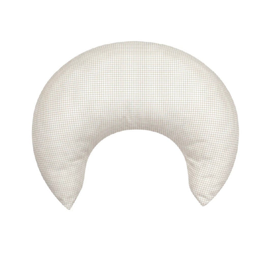 Ava & Bear - Crescent Nursing Cushion: Pearl Gingham