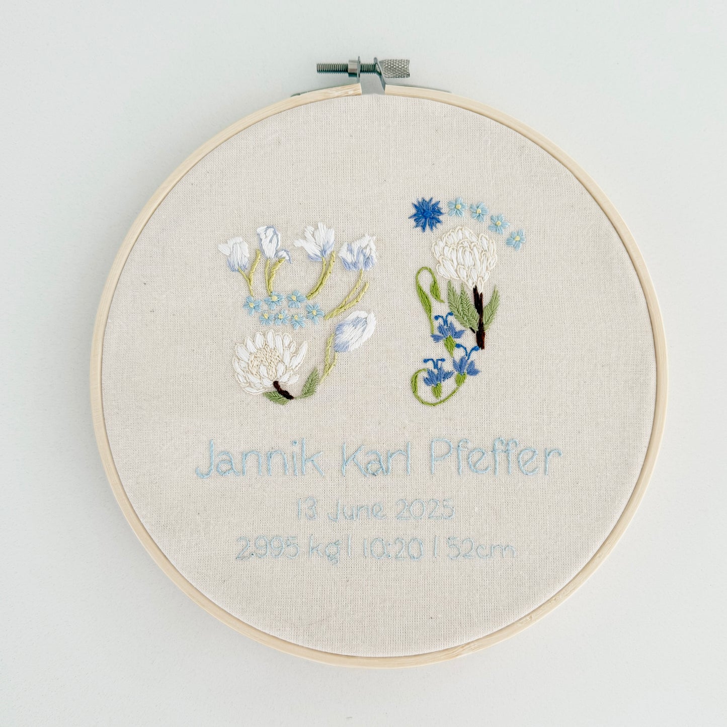 Custom Name Embroidery Hoop