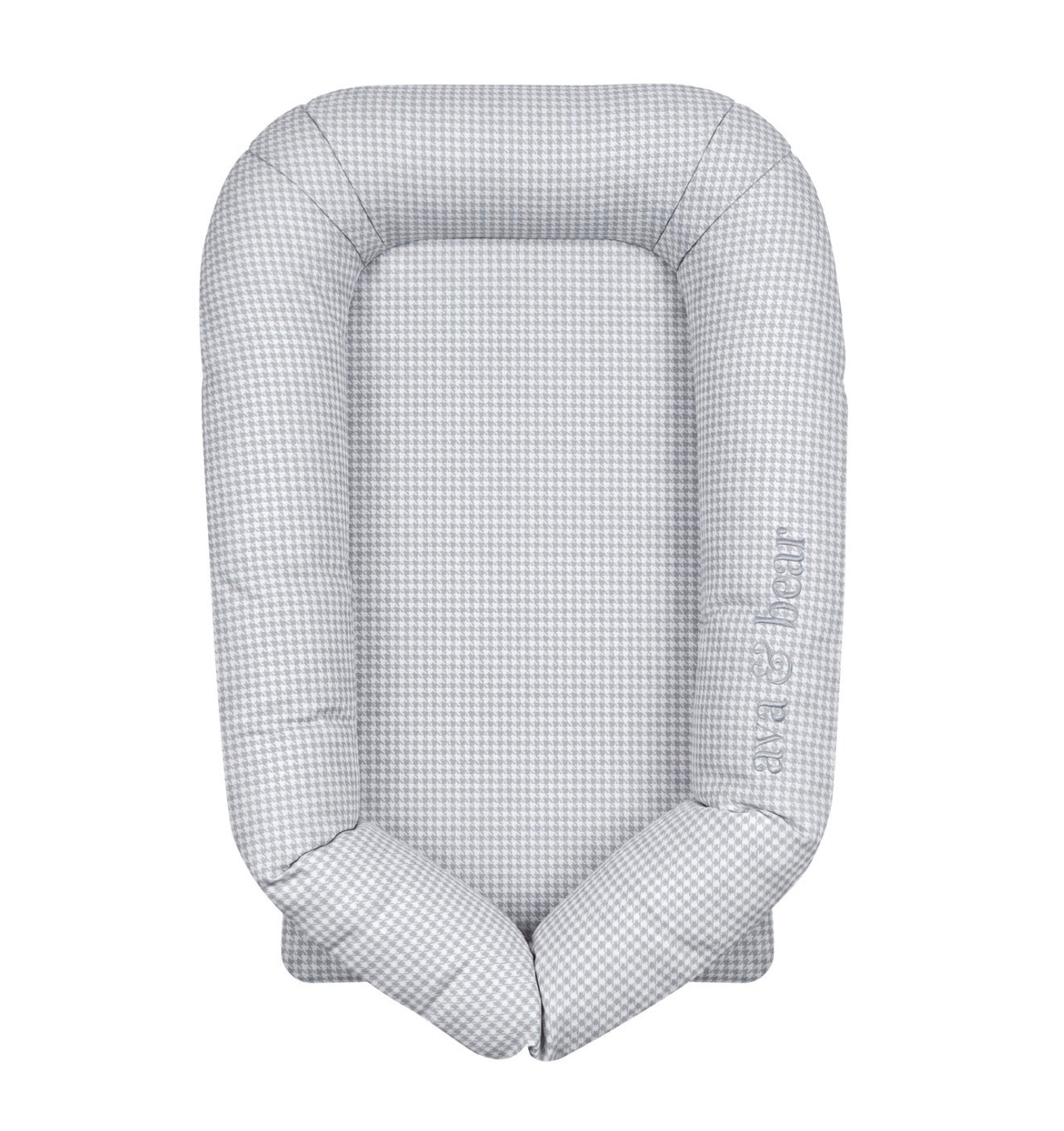 Ava & Bear Luxe Lounging Pods: Dusty Blue Houndstooth