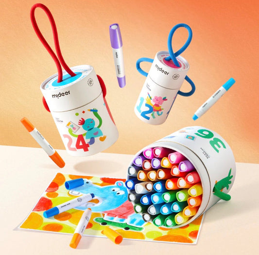 Mideer Silky Crayons Colourful Bucket