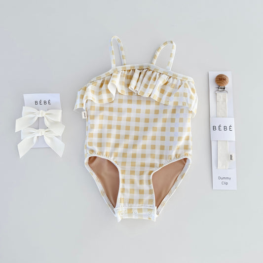 Butter Gingham Swimsuit