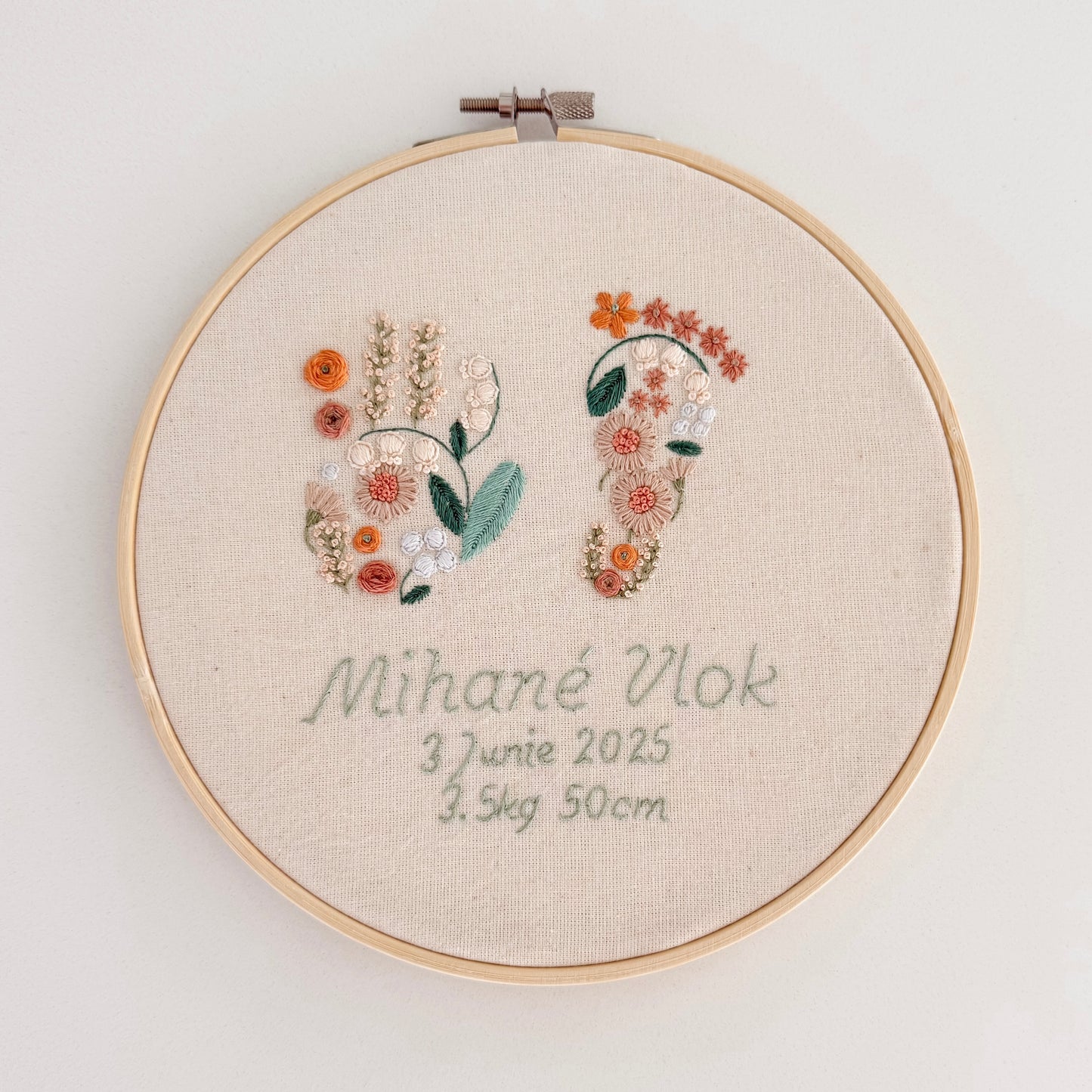 Custom Name Embroidery Hoop