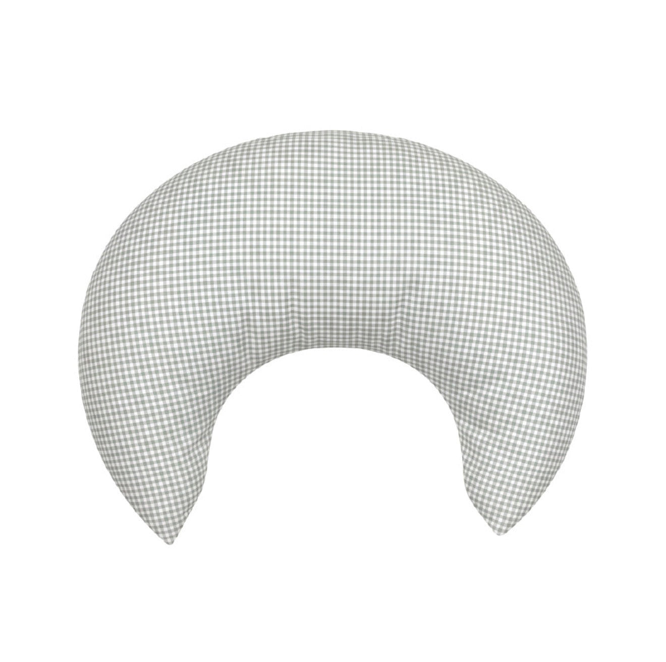 Ava & Bear Crescent Nursing Cushion - Sage Micro Gingham