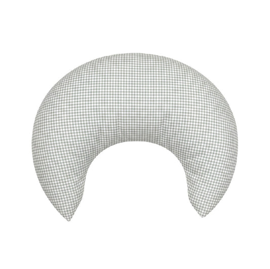 Ava & Bear Crescent Nursing Cushion - Sage Micro Gingham
