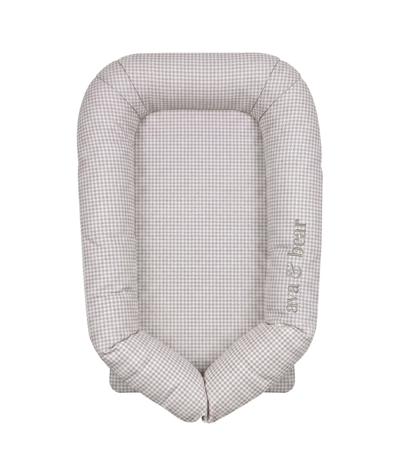 Ava & Bear Luxe Lounging Pods: Taupe Houndstooth