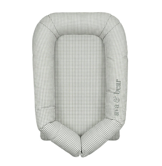 Ava & Bear Luxe Lounging Pods: Sage Micro Gingham PRE-ORDER