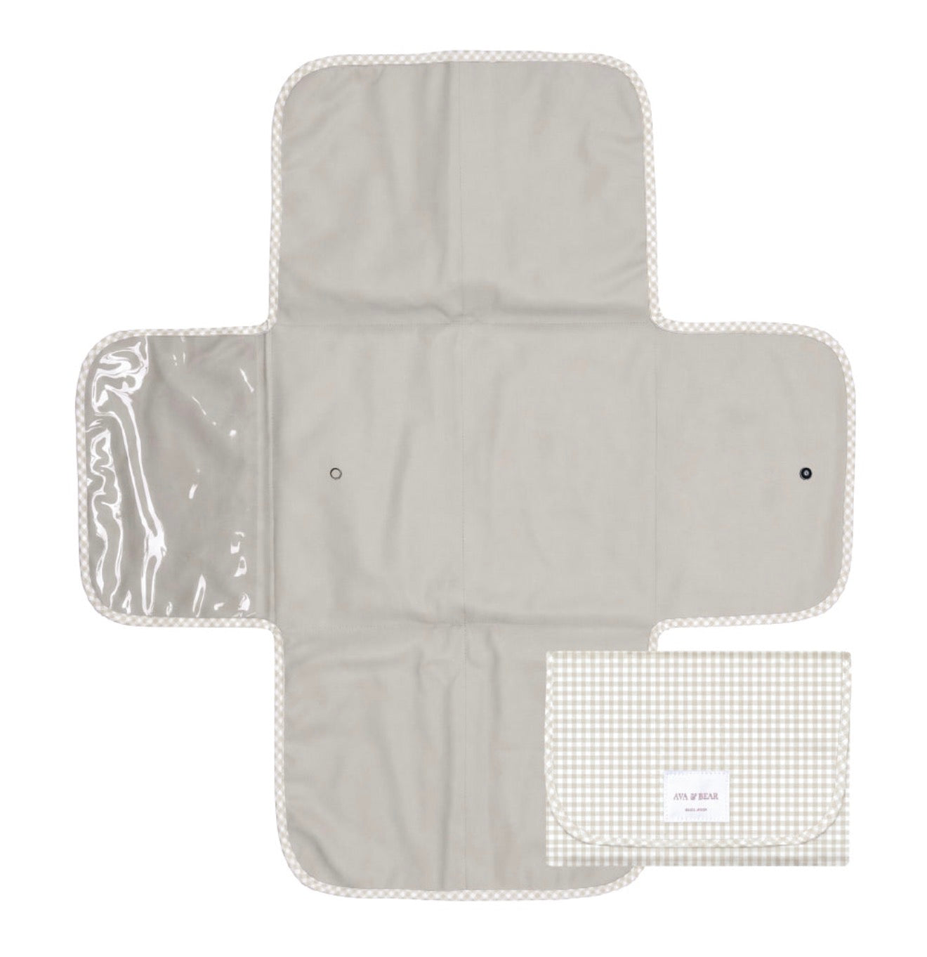 Ava & Bear Nappy Clutch - Pearl Micro Gingham