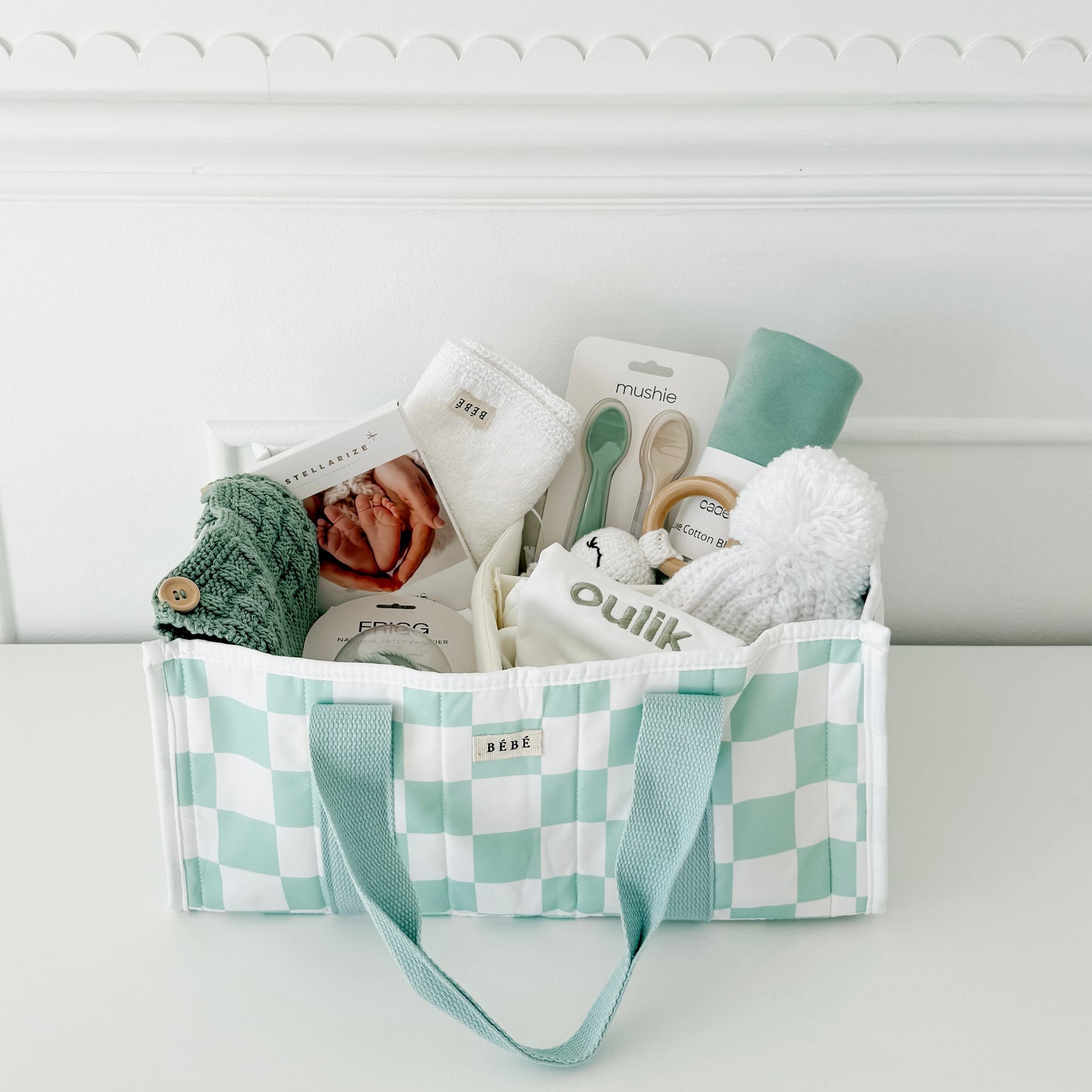 Filled Diaper Caddy