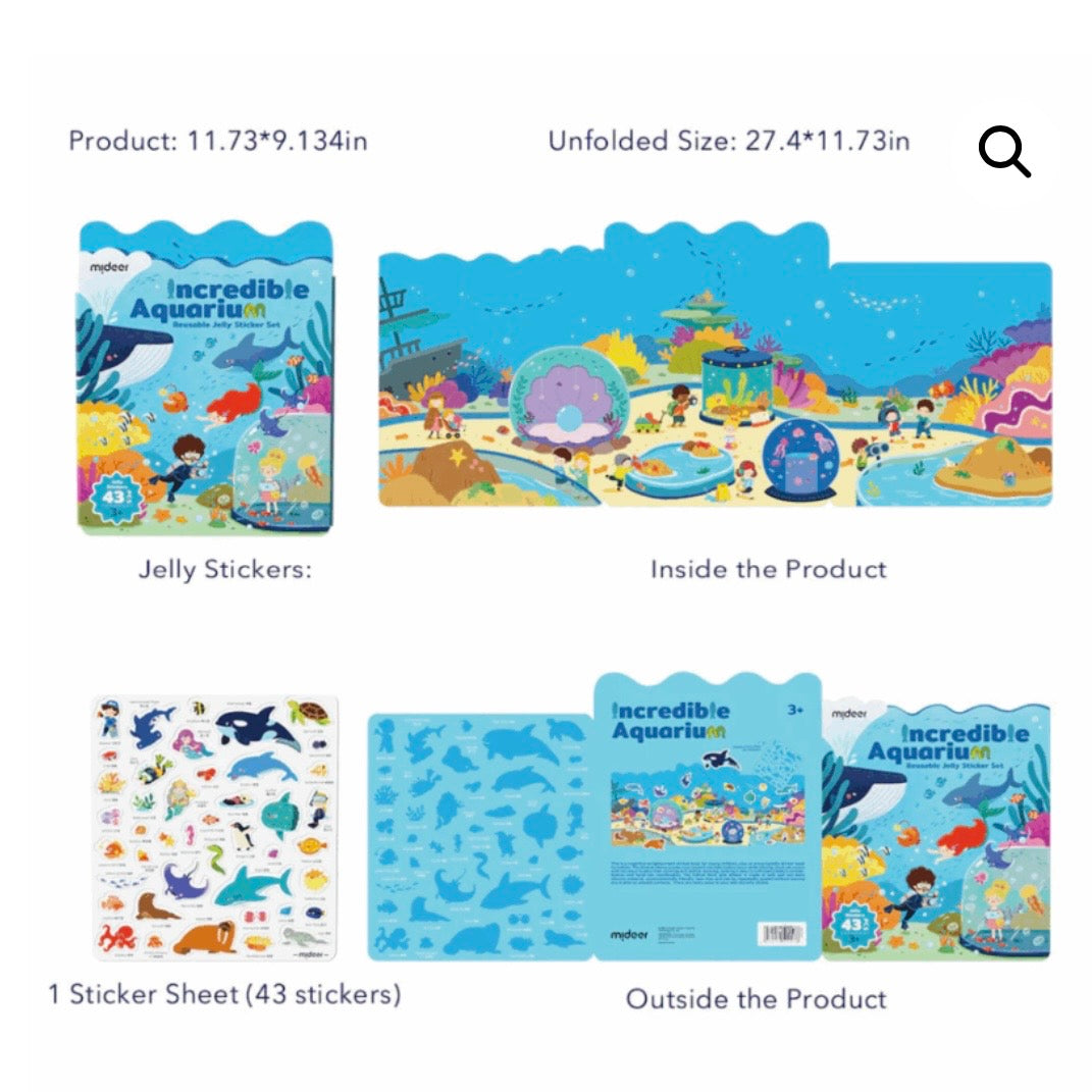 Mideer Reusable Sticker Set - Incredible Aquarium