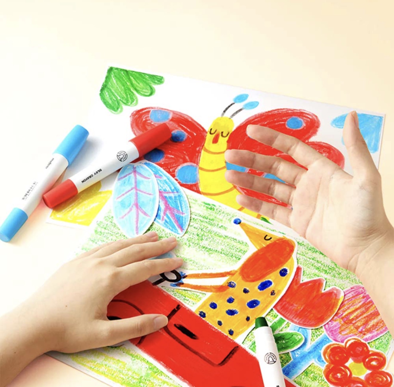 Mideer Silky Crayons Colourful Bucket