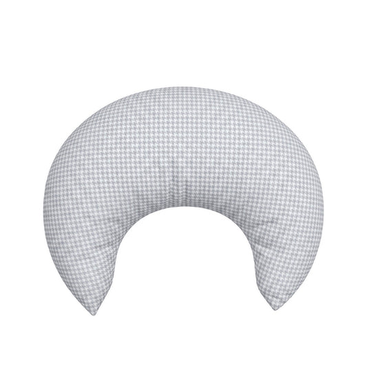 Ava & Bear Crescent Nursing Cushion - Dusty Blue Houndstooth