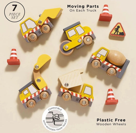 Le Toy Van - Wooden Construction Toy Cars: Trucks & Diggers