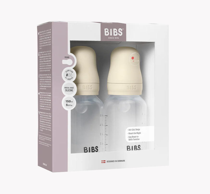 BIBS Baby Bottle Plastic 2-Pack: Silicone