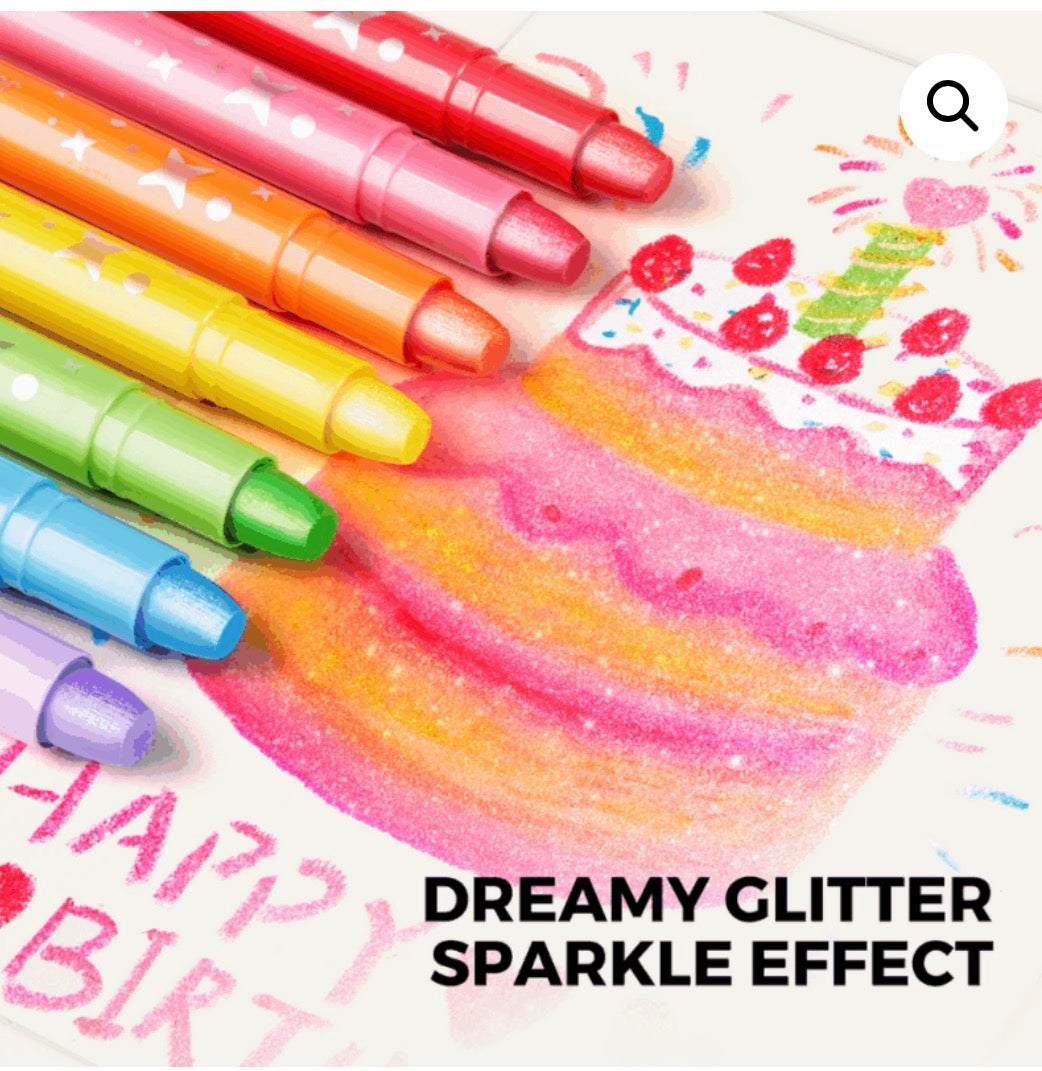 Jar Meló Twistable Washable Glitter Crayons