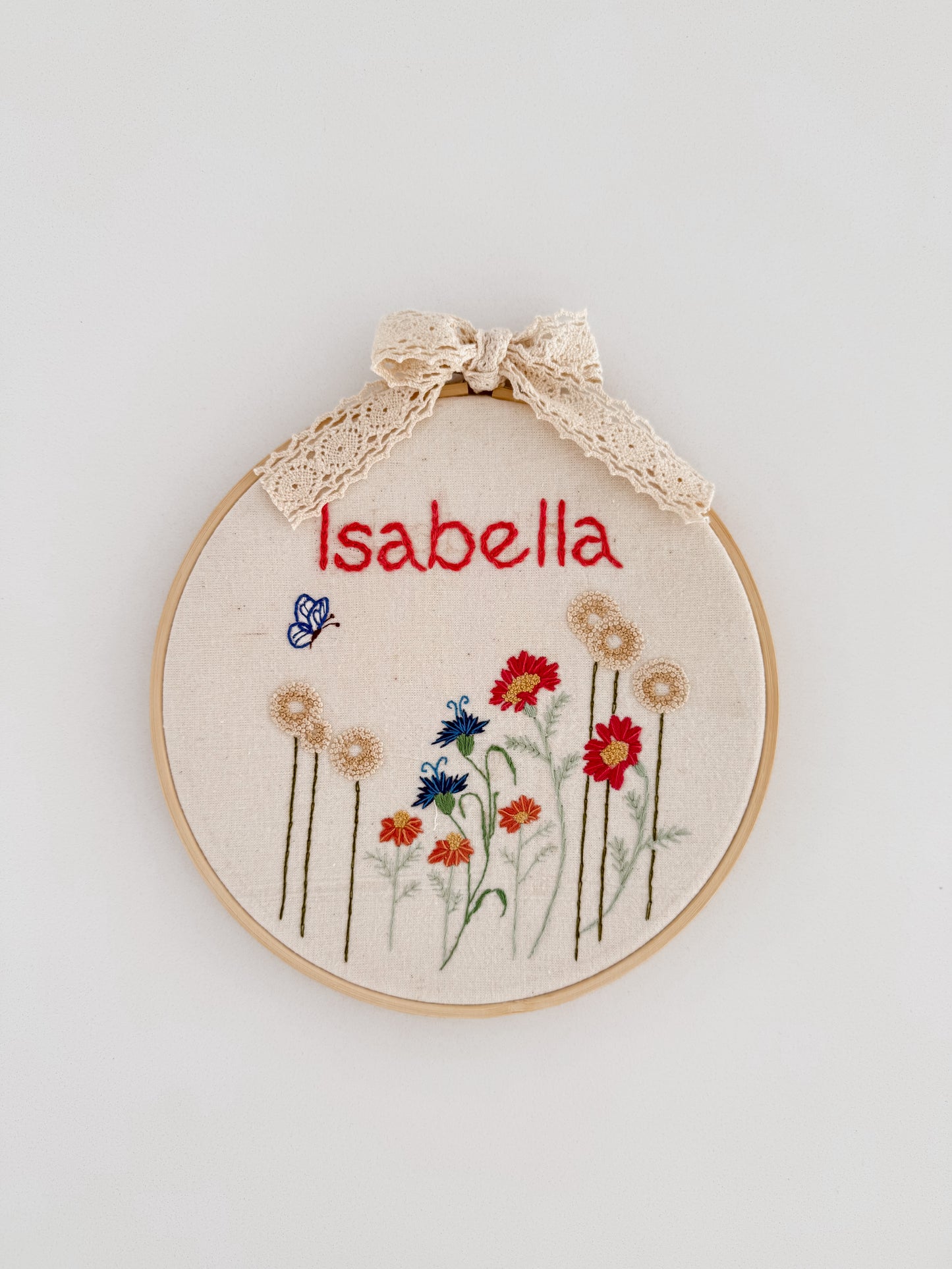 Custom Name Embroidery Hoop