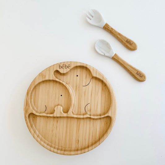 Elephant Plate + Cutlery
