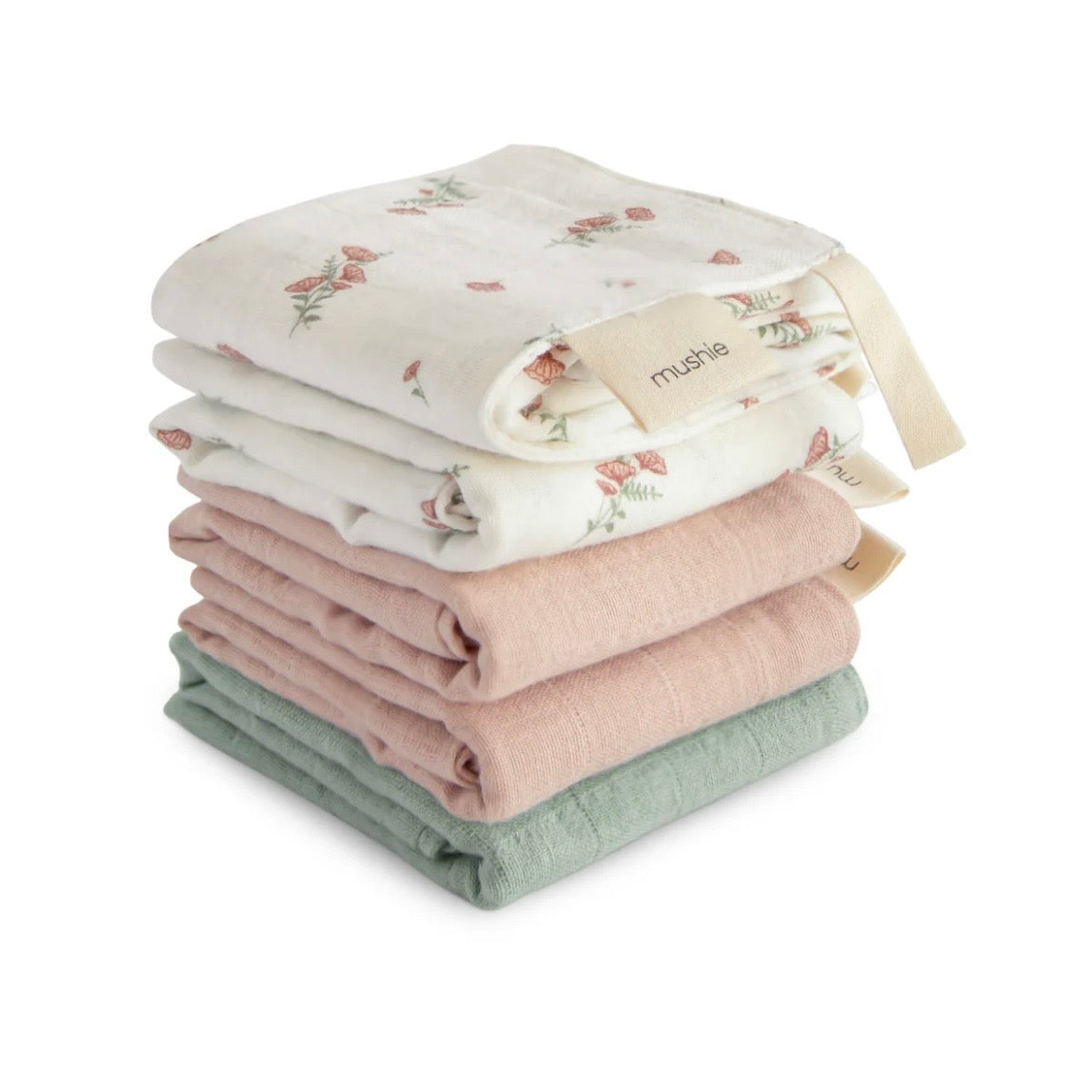 Mushie Muslin Washcloth Set