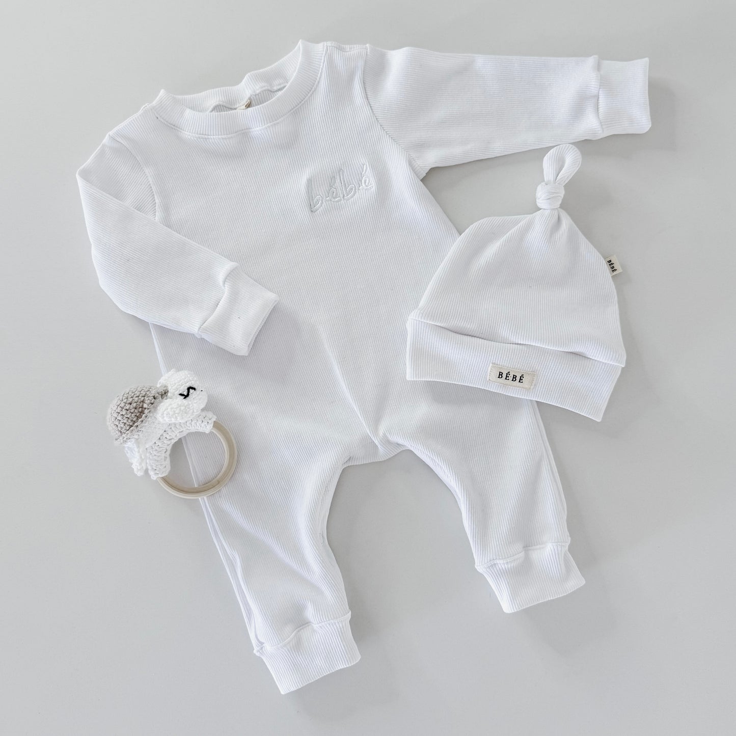 Giggles Rompers + Beanies