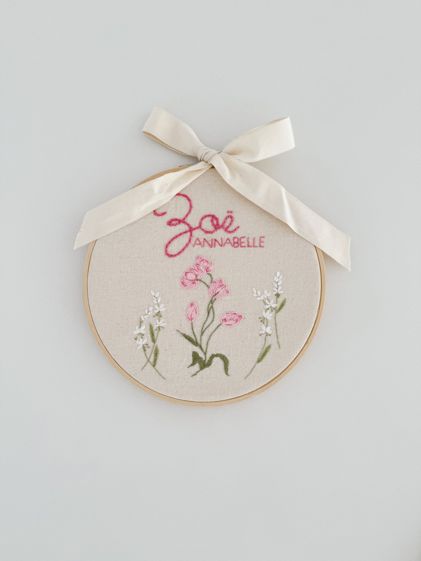 Custom Name Embroidery Hoop