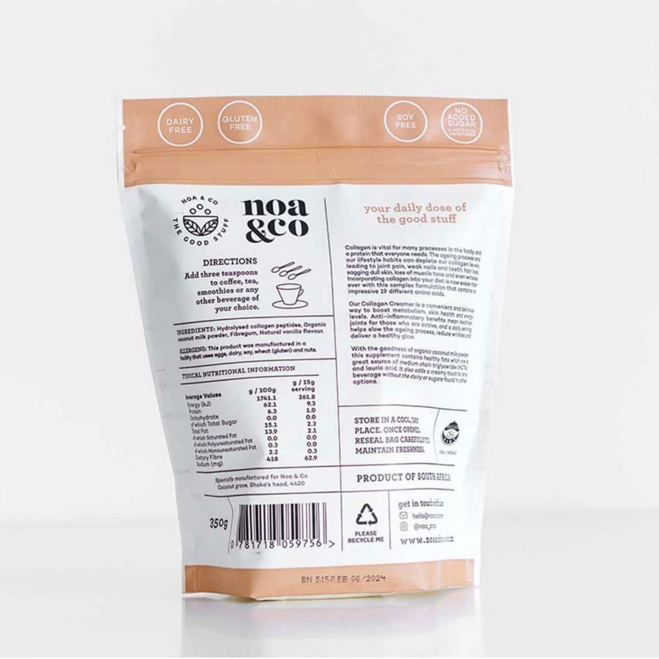 Noa & Co Vanilla Collagen Creamer