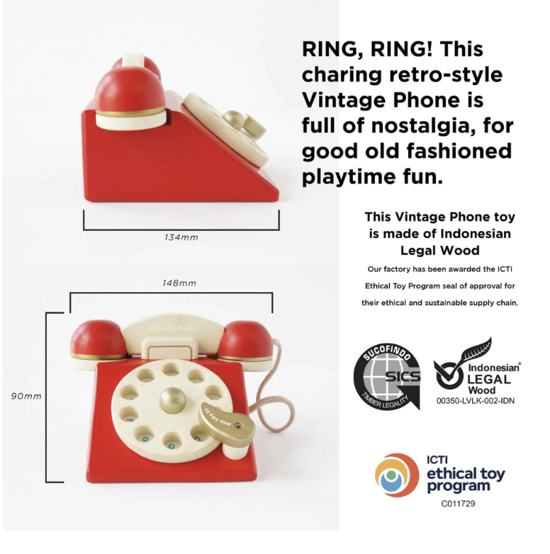 Le Toy Van - Vintage Wooden Phone