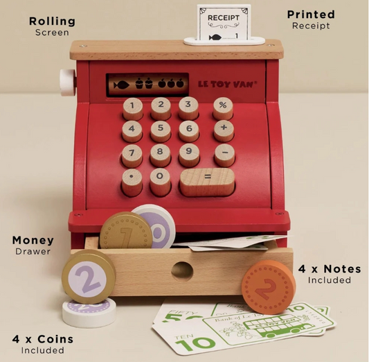 Le Toy Van - Wooden Shop Till: Cash Register and Money