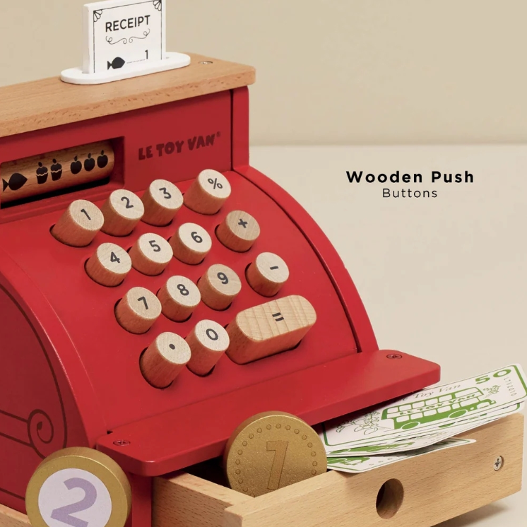 Le Toy Van - Wooden Shop Till: Cash Register and Money