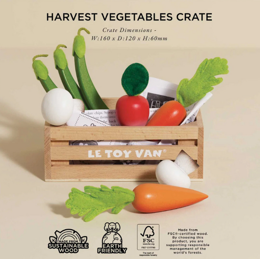 Le Toy Van - Wooden Harvest Vegetables Food Crate