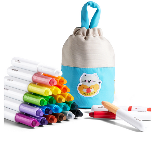 Jar Meló - Twistable Washable Silky Crayons in Carry Bag - 24 Colours