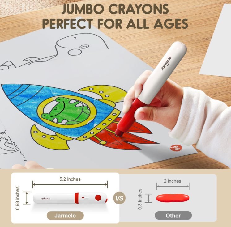 Jar Meló Washable Silky Crayons in Carry Bag (24)