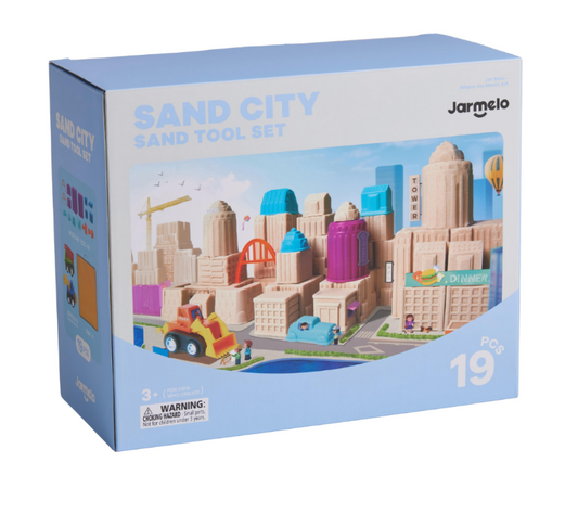 Jar Meló - Kinetic Sand Tools Set - 19-Piece City Building Kit