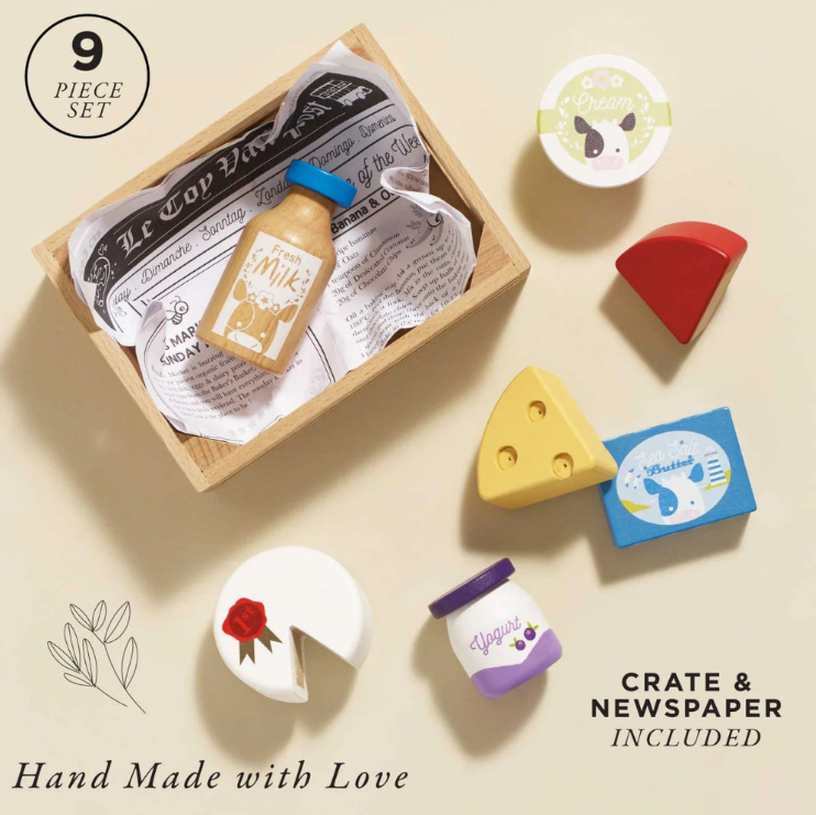 Le Toy Van - Wooden Cheese & Dairy Food Crate