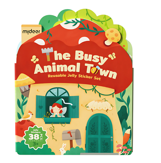 Mideer Reusable Sticker Set -  Busy Animal Town