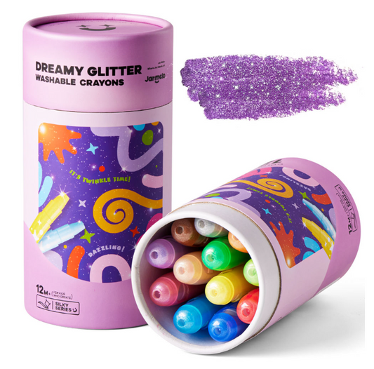 Jar Meló Twistable Washable Glitter Crayons (12)