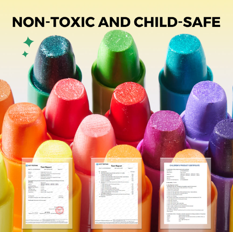 Jar Meló Twistable Washable Glitter Crayons (12)