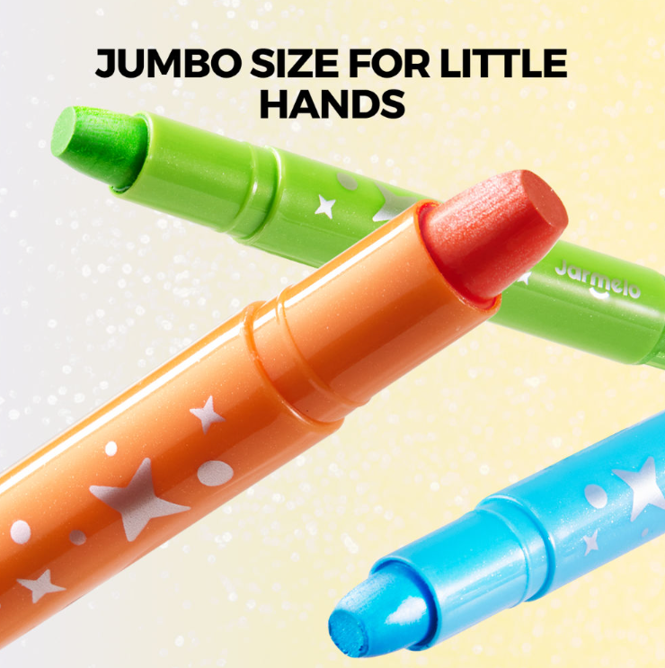 Jar Meló Twistable Washable Glitter Crayons (12)