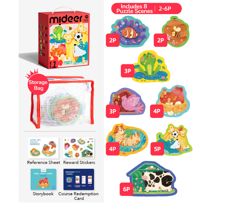 Mideer Jigsaw Puzzle for Kids- 8-in-1 Sweet Home