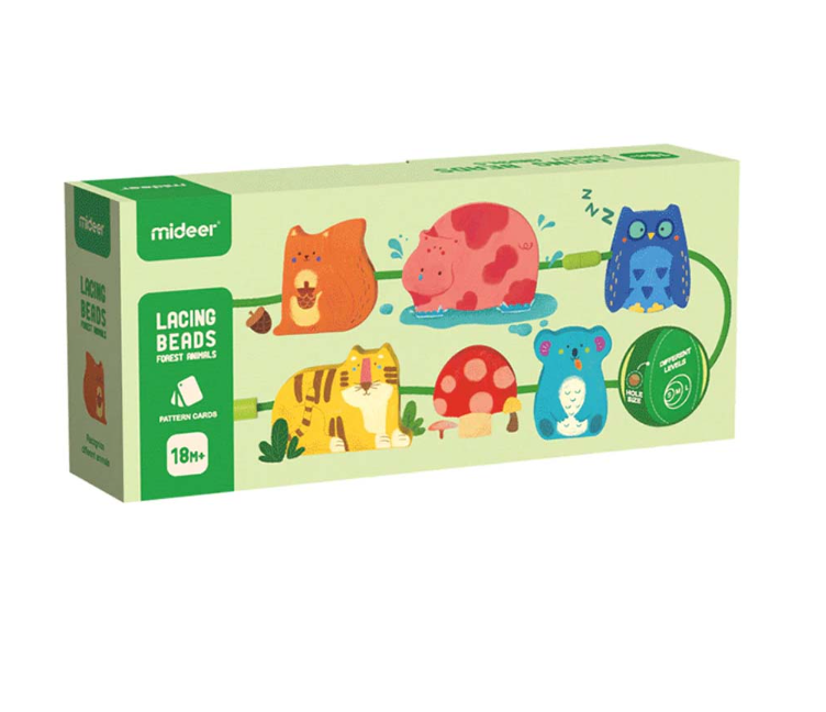 Mideer - Fine Motor Lacing Forest Animals Set