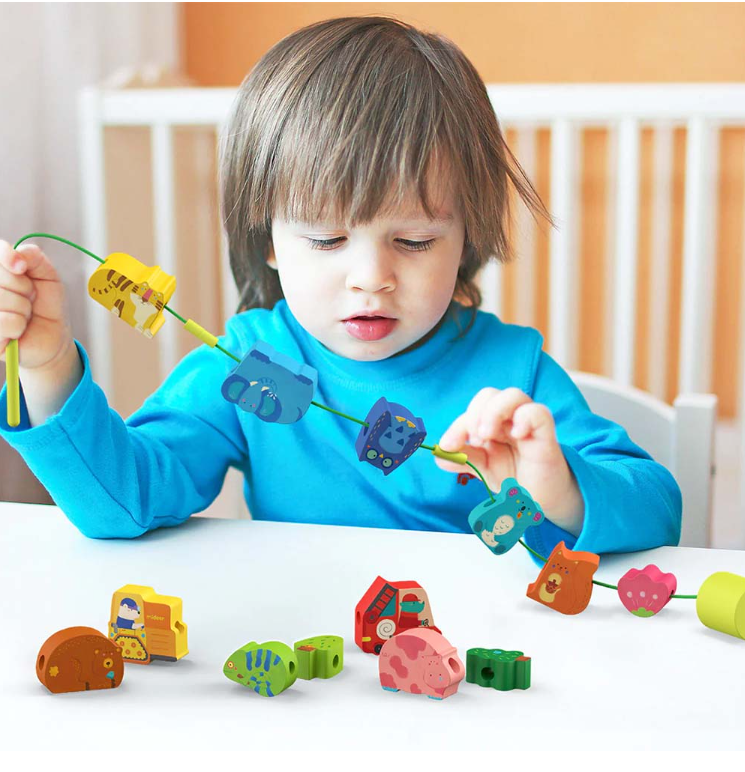 Mideer - Fine Motor Lacing Forest Animals Set