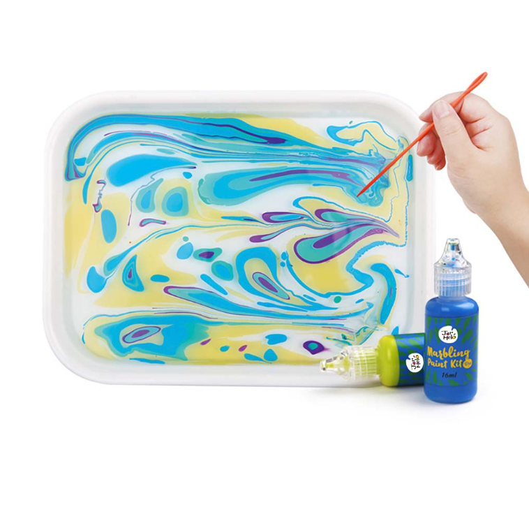 Jar Meló - Water Marbling Paint Set - 12 Colours Art Kit with Tools & Paper