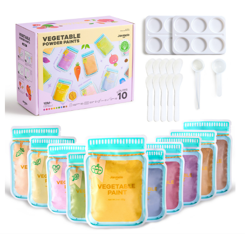 Jar Meló - Baby Safe Vegetable Powder Finger Paint - 10 Colours