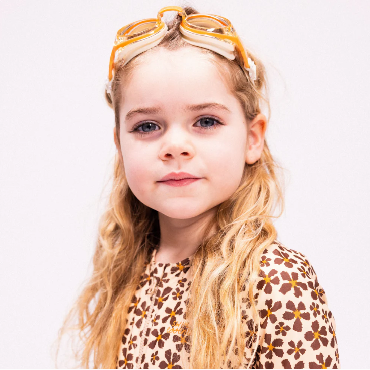 Swim Essentials: Goggles - Beige Leopard